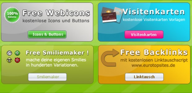   4 Schaltflächen Templates zum kostenlosen Download als .psd   + 2550 mal runtergeladen.